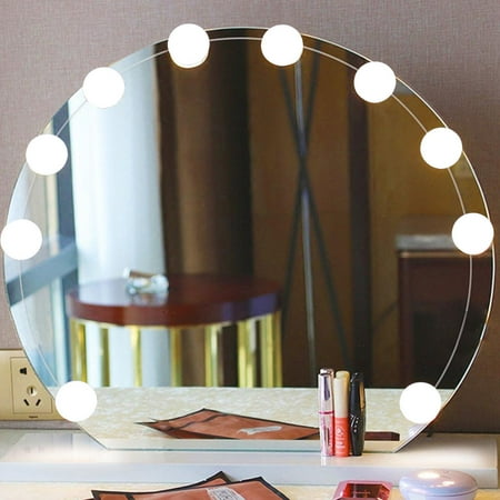 

ACOUTO Makeup Mirror Light Makeup Mirror Bulb 10Pcs LED Makeup Comestic Mirror Light Kit with Dimmable Light Bulb