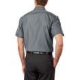 thumbnail image 3 of Van Heusen Men's Short Sleeve Poplin Solid Dress Shirt, Grey, 15" Neck, 3 of 4