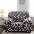 thumbnail image 1 of Shanna Stretch Couch Covers Chaise Lounge Non-Slip Sofa Covers Modern Geometry Sofa Protector (Gray Geometry,1 Seater), 1 of 8