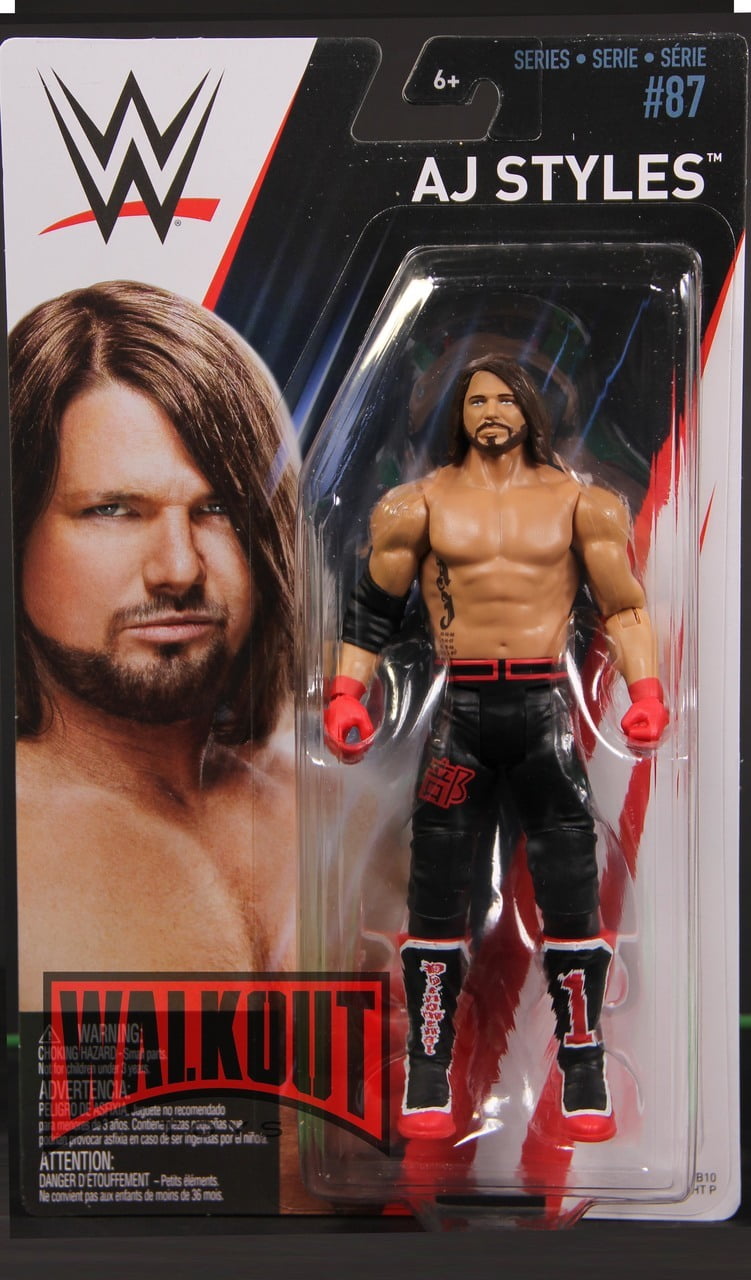 WWE Mattel Basics 87 AJ Styles Wrestling Figure