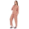 thumbnail image 3 of Inkmeso Women's Loungewear Button Down Pajamas Set Full Sleeve Nightwear Pants 2 Pc Cotton Sleepwear, 3 of 7
