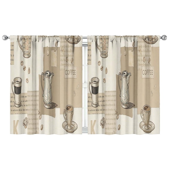 Coffee (6)_10 Curtains-blackout Curtains Bedroom Decor Living Room Darkening Grommet Window Drapes 2 Panels Set 42"x 54"