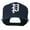 Navy, variant on Old English P Embroidered Flat Bill Cap - Natural Black OSFM
