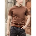 thumbnail image 3 of Catelles Men's Camel Genuine Leather Belt Stainless Steel Buckle, Perfect for Casual and Formal Occasions Gift by Box&For waist 44 In Width 1.5 In(3.8cm), 3 of 9