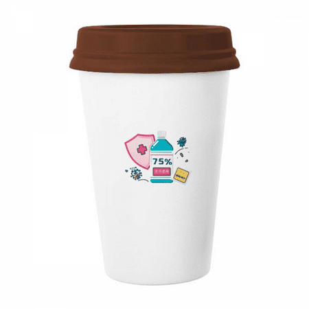 

Rubbing Alcohol Disinfection Exquisite Mug Coffee Drinking Glass Pottery Cerac Cup Lid