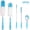 Blue, variant on Hengbo 5 Pcs Bottle Cleaning Brush Set Long Handle Black Bottle Cleaner Sturdy Food Grade for Cleaning Bottles Sports Water Bottles Flask Black