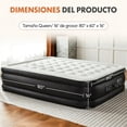 thumbnail image 2 of edx Cama con Colchón de Aire Tamaño Queen de 16 "con Colchones Inflables con Bomba Incorporados para Acampar, Colchón Interior, Cama de Aire para Invitados, 2 of 9