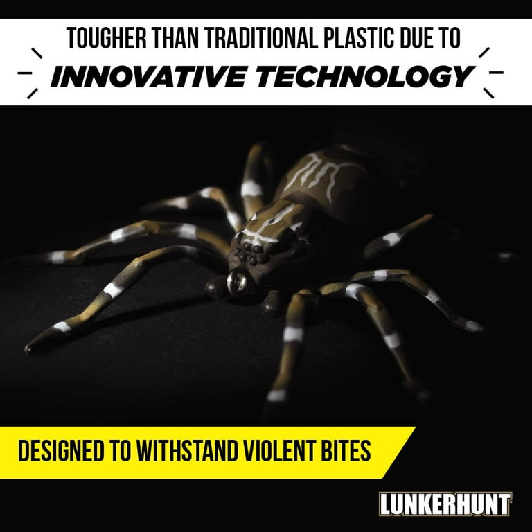 black tarantula fishing lure Lunkerhunt Phantom Spider - 2''