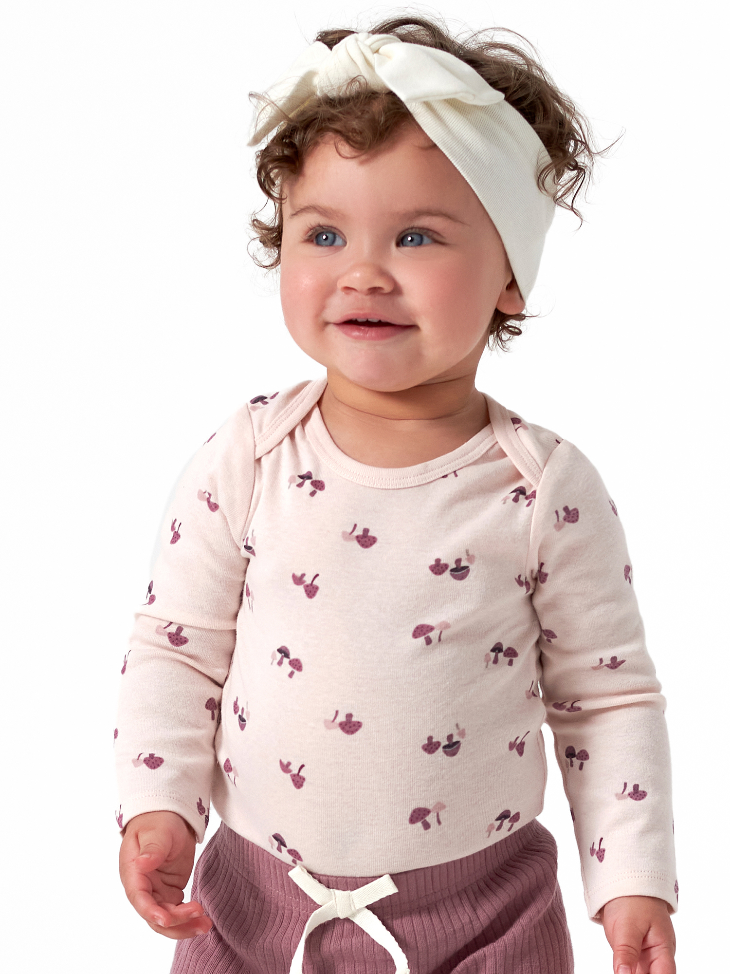 Modern Moments by Gerber Baby Girl Long Sleeve Onesies Bodysuits, 3-Pack (Newborn - 12M)