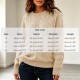 thumbnail image 3 of MaFYtyTPR Women's Cable Knit Sweater Crew Neck Long Sleeve Pullover Sweaters Solid Winter Warm Casual Loose Fit Top, 3 of 6