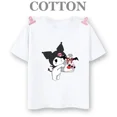 thumbnail image 2 of Camiseta de algodón Kuromi Kawaii Manga Anime japonés Niños Camiseta de verano Ropa para niños Tops Niños Niñas Camiseta Bebé Linda, 2 of 5