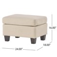 thumbnail image 2 of Home Decor, Modern Upholstered Square Ottoman for Living Room & Bedroom, Decorative Home Furniture, Beige, 2 of 7