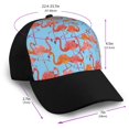 thumbnail image 2 of Naloa Flamingo Adult adjustable Print Baseball Hat, Patchwork curved brim baseball capfor Men and Women, One Size, 2 of 5