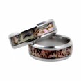 thumbnail image 4 of de hombre con incrustaciones de concha s de material acero inoxidable pulido con borde plano inclinado pulido de 8 mm para bodas US7- Yinane Anillo de boda para hombre, 4 of 5