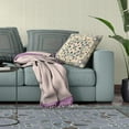 thumbnail image 4 of Paisley Leaf Geo Indoor/Outdoor Pillow in Beige Green Black 28x28, 4 of 5
