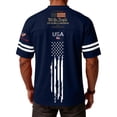 thumbnail image 6 of Youpwaven 250th Anniversary USA Merchandise Men's V-Neck Sport Jersey, Patriotic 250 Year American Anniversary Flag Tee, Casual Athletic Short Sleeve, 6 of 6
