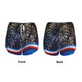 thumbnail image 6 of Uemuo Fireworks Pattern Women's Athletic Shorts High Waisted Running Shorts with Liner Pockets Gym Elastic Workout Shorts-XX-Large, 6 of 9
