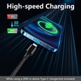 thumbnail image 5 of PEKYOK Usb-C to Usb-C Fast Charging Cable, 5-Pack, 60W 3/3/6/6/10 ft, Compatible with iPhone 17/16/15 Series, PS5 Controller, Samsung Galaxy, Black, 5 of 6