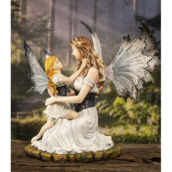 Motherhood Motherly Love And Affection Fairy Mother Embracing Daughter Figurine