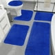 thumbnail image 4 of Juego de 5 alfombras de baño de color liso, universales, suaves, de pelo largo, con absorción de agua, antideslizantes, gruesas, lavables a máquina, fáciles de secar, de colores oscuros., 4 of 7