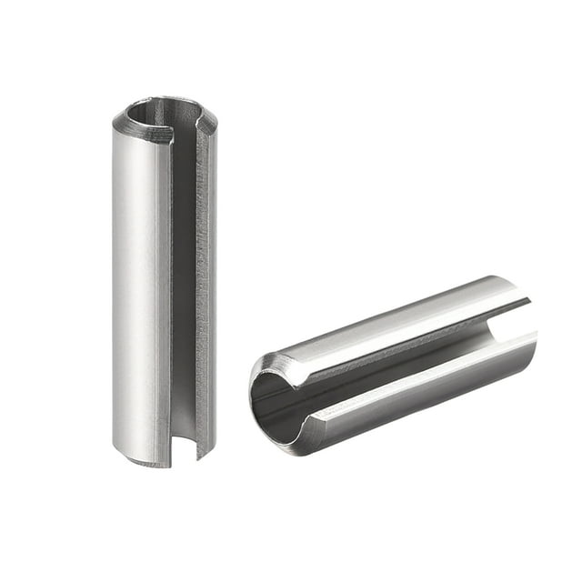 Unique Bargains Slotted Spring Pin M6 x 40mm 304 Stainless Steel Split Spring Roll Dowel Pins Plain Finish 20Pcs