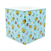 Robe Factory RBF-16726-C Minecraft Bee Pattern Tin Storage Box Cube Organizer with Lid | 4 Inches