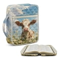 thumbnail image 2 of Xixirimido Bible Cover Case for Women, Quilted Bible Cover Bag with Handle, Bible Carrying Case Study Supplies Accessories for Men, Cow Daisy Blue Sky, 2 of 7