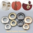 thumbnail image 6 of Ornament Accessories Leathercraft Alloy Grommets Luggage Hardware Handbag Buckle Metal Eyelets Alloy Hole Eyelet Button SILVER 10.6X21MM, 6 of 8