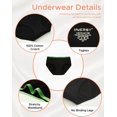 thumbnail image 6 of INNERSY Girl's Period Underwear Cotton Menstrual Panties for First Period Starter 3-Pack (10-12 Years,Colorful Waistband), 6 of 9