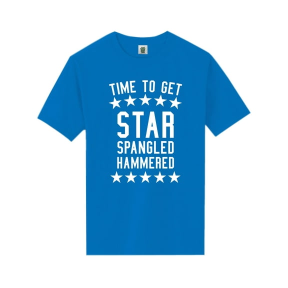 Time To Get Star Spangled Short Sleeve Neon T-Shirt