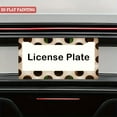 thumbnail image 5 of 1Pack License Plate Frames with Beige with Brown Green Polka Dot Pattern Includes Screws & Caps Full Accessories Included Size 6.3x12.2inch(16x31cm), 5 of 8