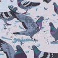thumbnail image 5 of JEUXUS Shower Curtain - Durable and Washable - Seamless Cute Pigeons Pattern - Multiple Sizes White, 5 of 7