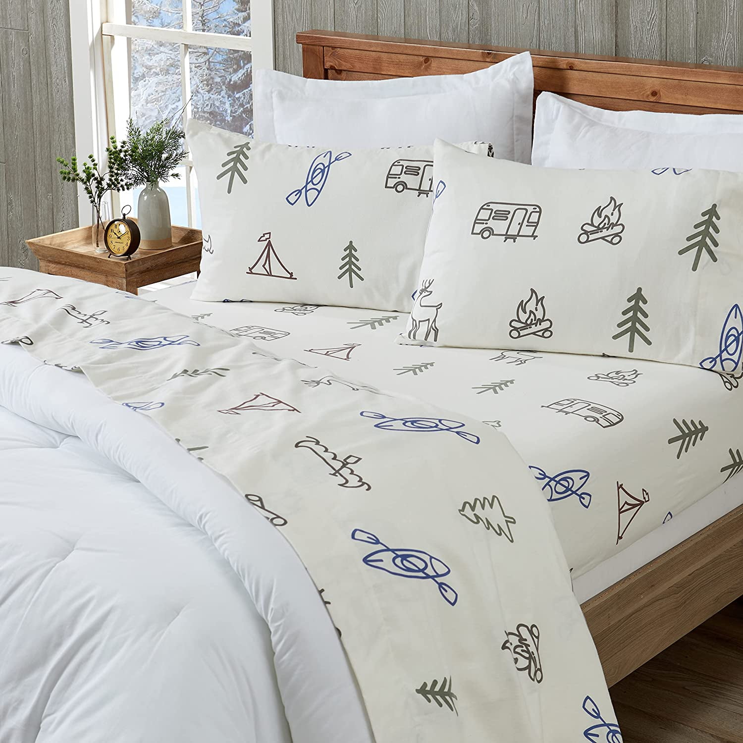 Luxury Cotton Flannel Sheet Set Deep Pocket Warm Cozy Super Soft Bedding 