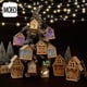 thumbnail image 5 of Kit de pueblo de invierno, casas de pueblo de madera DIY, miniárbol, vela, luz LED, granja, conjuntos de pueblo de Navidad de invierno, escena navideña, adorno de escritorio, 5 of 5