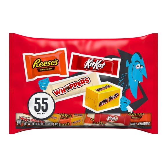 Hershey Assorted, Halloween Candy Variety Bag, 16.38 oz (55 Pieces)