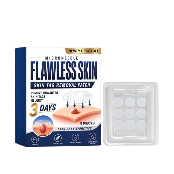QARUN Skin Hydrocolloid Patches,2-In-1 Invisible Ultra-Thin Skin Patches for Face and Body,Gentle Botanical Formula,Daily Use,Microneedle Clear Patches 9 Count