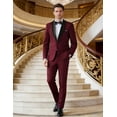 thumbnail image 3 of COOFANDY Wedding Outfit for Men 2 Piece Mens Suit Slim Fit Tuxedo with Shawl Lapel for Grooms, 3 of 6