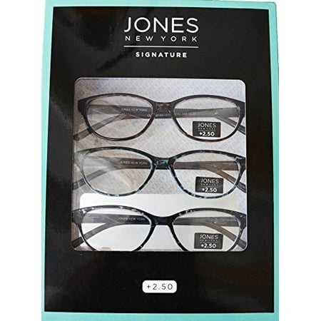 Jones New York Signature Stylish Reading Glasses +2.50 3 Pack - Walmart.com