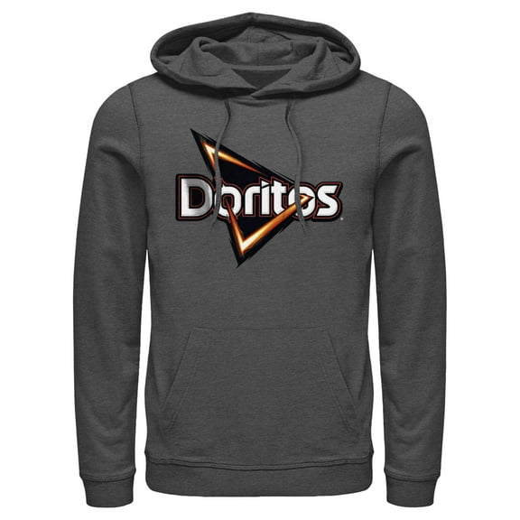 Men's Doritos Triangle Logo  Pull Over Hoodie Charcoal Heather Large