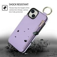 thumbnail image 5 of Wallet Case for iPhone 13 with Shoulder Strap & RFID Blocking Card Slots Holder Kickstand & Finger Ring, Magnetic Flip Folio Zipper Purse Case, PU Leather Cover Handbag, Violet, 5 of 8