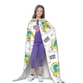 thumbnail image 4 of Honeii Dinosaur on Excavator Print Poncho Cape, Cloak Coat, Snuggly Hooded Wearable Blanket, Hooded Cape For Teenagers,Halloween Costumes-Large, 4 of 7