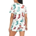 thumbnail image 2 of joogoo Women's Pajama Set Christmas Socks Short Sleepwear Loungewear with Pockets XXL, 2 of 7