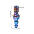 thumbnail image 4 of Unique Bargains Titanium Alloy M10x1.0 Motorcycle Brake Master Cylinder Screw M10 Thread Single Nipples Burnt Blue, 4 of 6