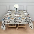 thumbnail image 3 of Butterfly Text Pattern Square Tablecloth,Waterproof Square Table Cover,Wipeable Spillproof Washable Table Cover for Home Kitchen Party Decor 42"X42"(107x107cm), 3 of 6