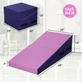 thumbnail image 5 of YRLLENSDAN 48x24 inch Large Incline Gymnastics Mat, Cheese Wedge Gymnastics Mat Foldable Tumbling Mat for Gymnastics for Home Foam Incline Mat with Handle Gym Yoga Exercise Mat Indoor/Outdoor Pink, 5 of 7