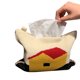 thumbnail image 5 of Caja de pañuelos de tela tejida, bolsa de almacenamiento de pañuelos, dispensador de servilletas de hilo de algodón para coche, sala de estar, amarillo y rojo, 5 of 13