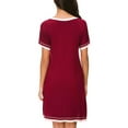 thumbnail image 3 of Short Sleeve Casual Sleepwear Pajamas Nightgowns Nightdress For Women Ladies Cotton Nightgowns Short Sleeve Sleepshirt Print Night Shirt, 3 of 5