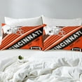 thumbnail image 5 of Football Sports Decor Queen Comforter Cover Bedroom, American Football City Duvet Cover Orange and Black Football Team Bedding Set Graffiti 3D Helmet Quilt Cover 3 Pieces (Cincinnati), 5 of 6