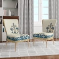 thumbnail image 4 of Designart "Fleur De Lis Gold Pattern" Upholstered Glam Accent Chair - Arm Chair, 4 of 5