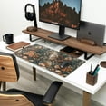 thumbnail image 3 of Boho Aesthetic Desk Mat Wildflowers Large Mouse Pad Gaming Pad, XXL Keyboard Mat Full Desktop Women Office Desk Accessories with Stitched Edges Anti-Slip Funny Deskpad, 31.5 X 15.8 in, 3 of 6
